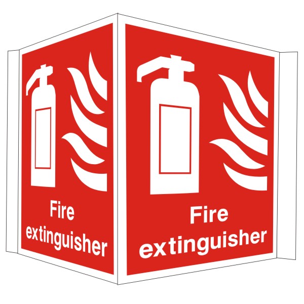 Projecting Fire Extinguisher Sign Rigid 400mm x 300mm